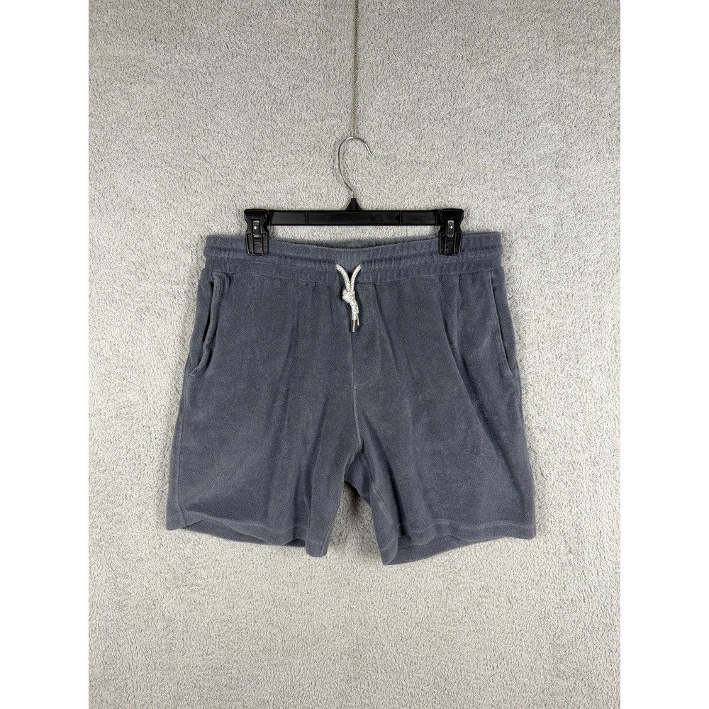 FAHERTY Cabana Towel Terry  Sweat Shorts Size L Eastern Storm